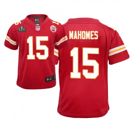 Maillot Homme Kansas City Chiefs Patrick Mahomes 15 Nike Rouge 2021 Super Bowl LV